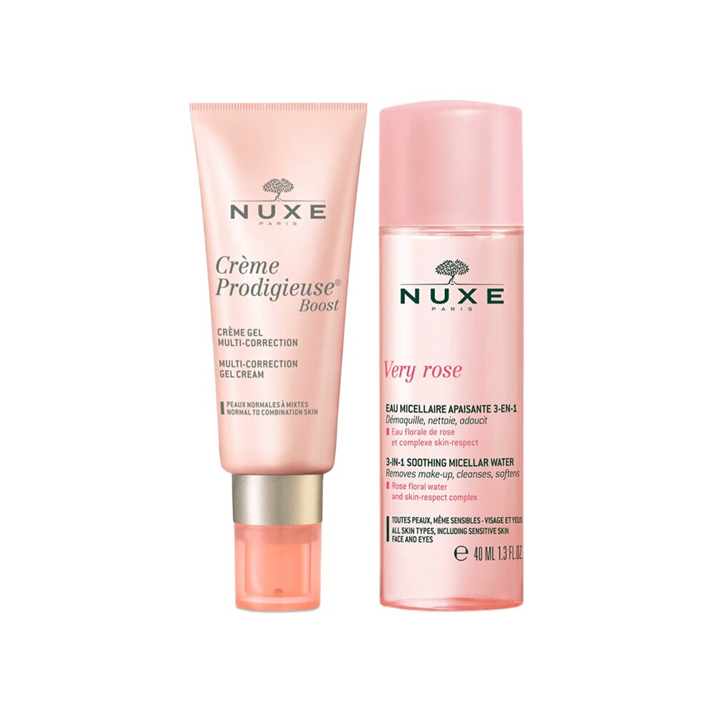 CR&Egrave;ME PRODIGIEUSE BOOST (GEL HIDRATANTE DE D&Iacute;A + AGUA DESMAQUILLANTE MICELAR VERY ROSE)