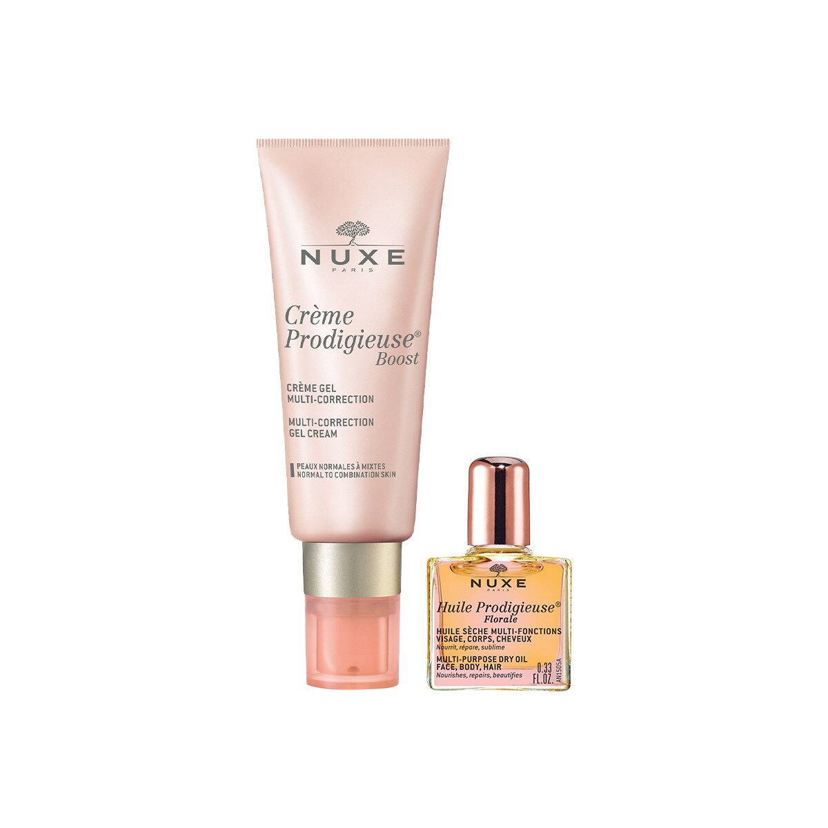 CR&Egrave;ME PRODIGIEUSE BOOST GEL MULTI-CORRECCI&Oacute;N DE D&Iacute;A + HUILE PRODIGIEUSE FLORALE