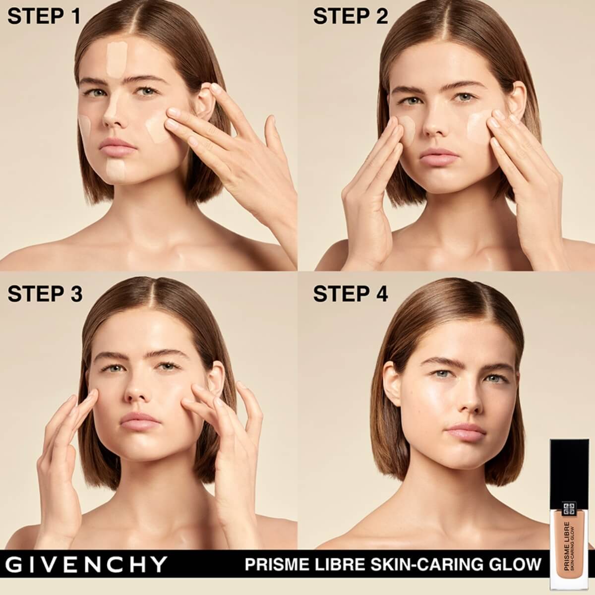 PRISME LIBRE SKIN-CARING GLOW BASE DE MAQUILLAJE L&Iacute;QUIDA (BASE HIDRATANTE AL CUIDADO DE LA PIEL)