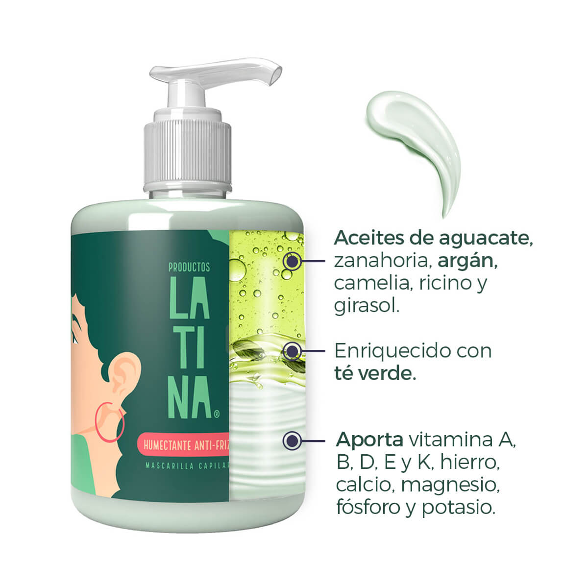 MASCARILLA HUMECTANTE ANTI-FRIZZ. M&Eacute;TODO CURLY GIRL
