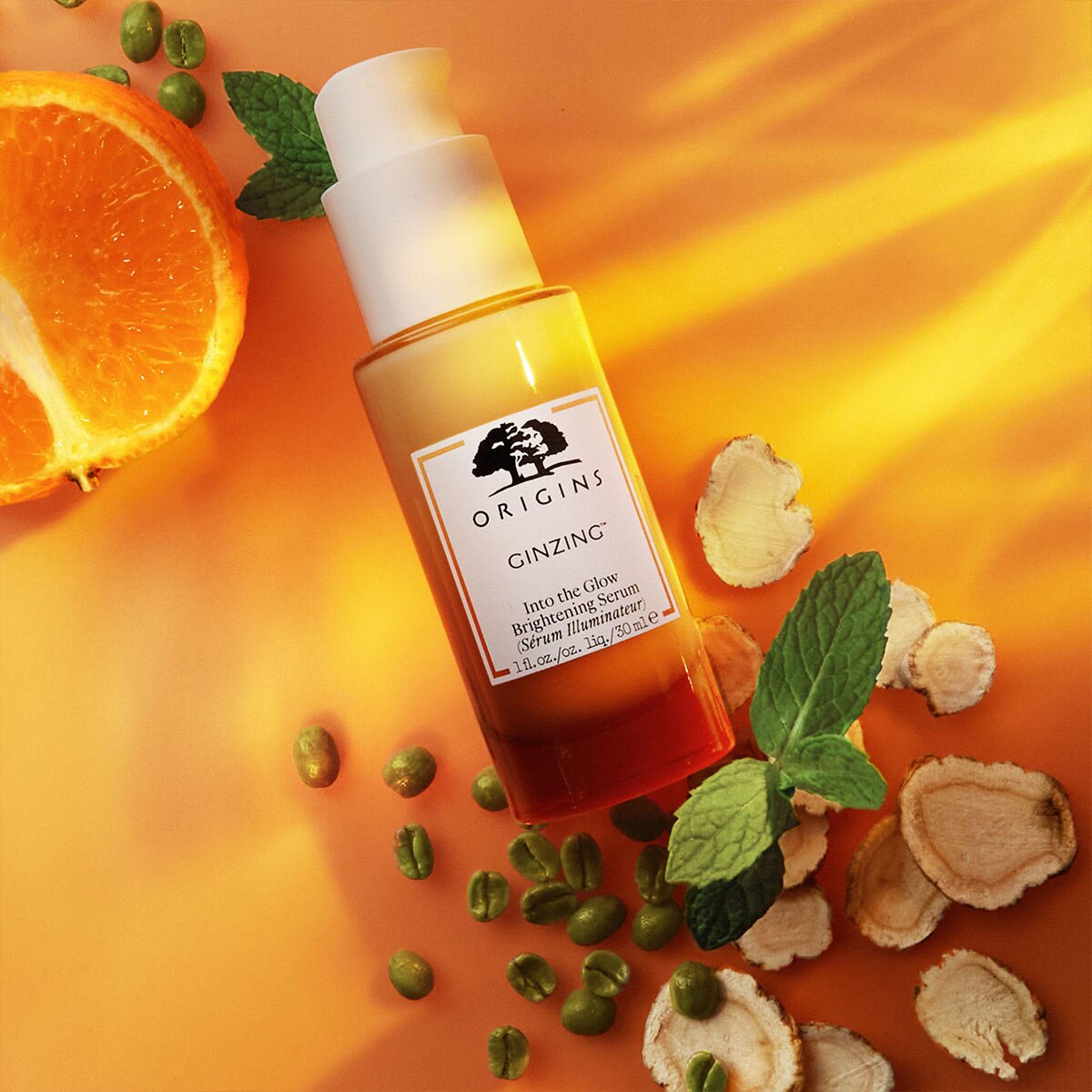 GINZING&trade; INTO THE GLOW BRIGHTENING SERUM