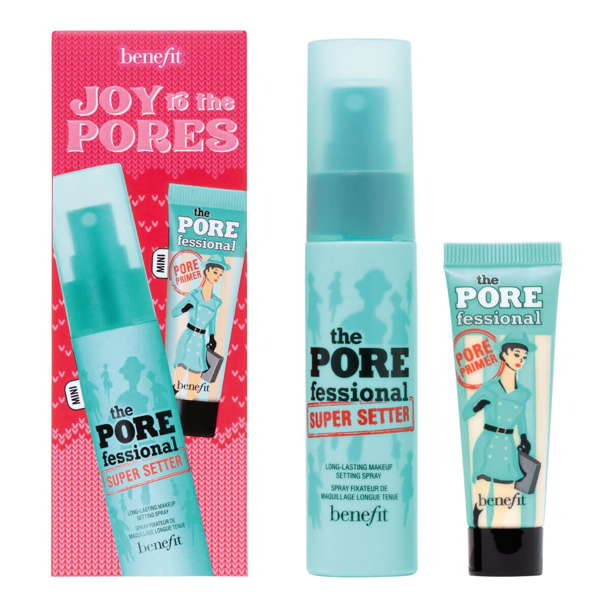 JOY TO THE PORES BENEFIT COSMETICS HOLIDAY (SET DE PRIMER Y FIJADOR DE MAQUILLAJE EN SPRAY)