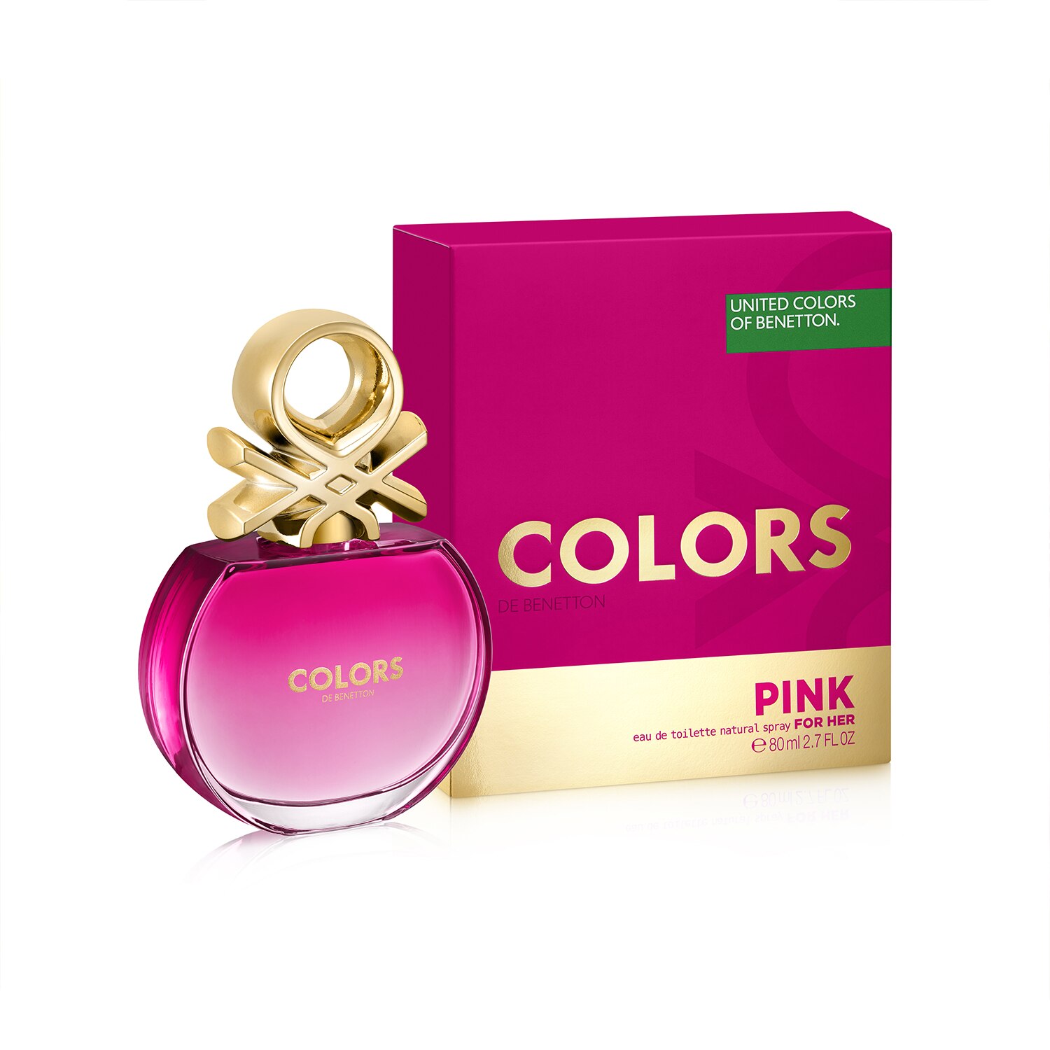 FRAGANCIA PARA DAMA, BENETTON, COLORS PINK, EDT, 80ML