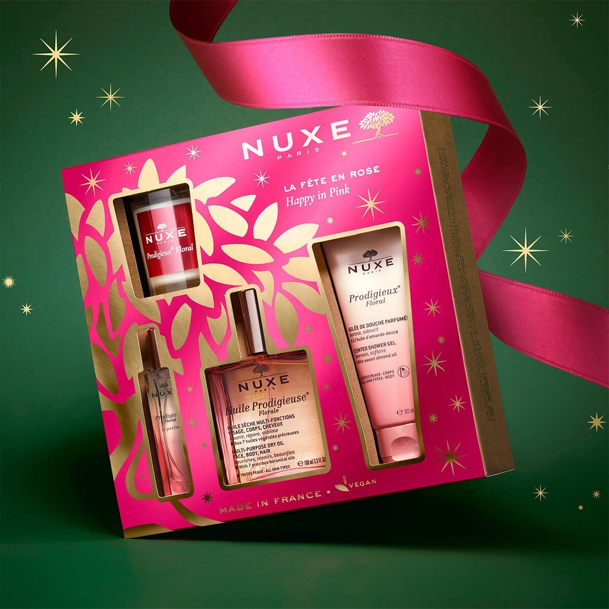 NUXE HUILE PRODIGIEUSE FLORAL HAPPY IN PINK&reg; GIFT SET (SET DE REGALO)