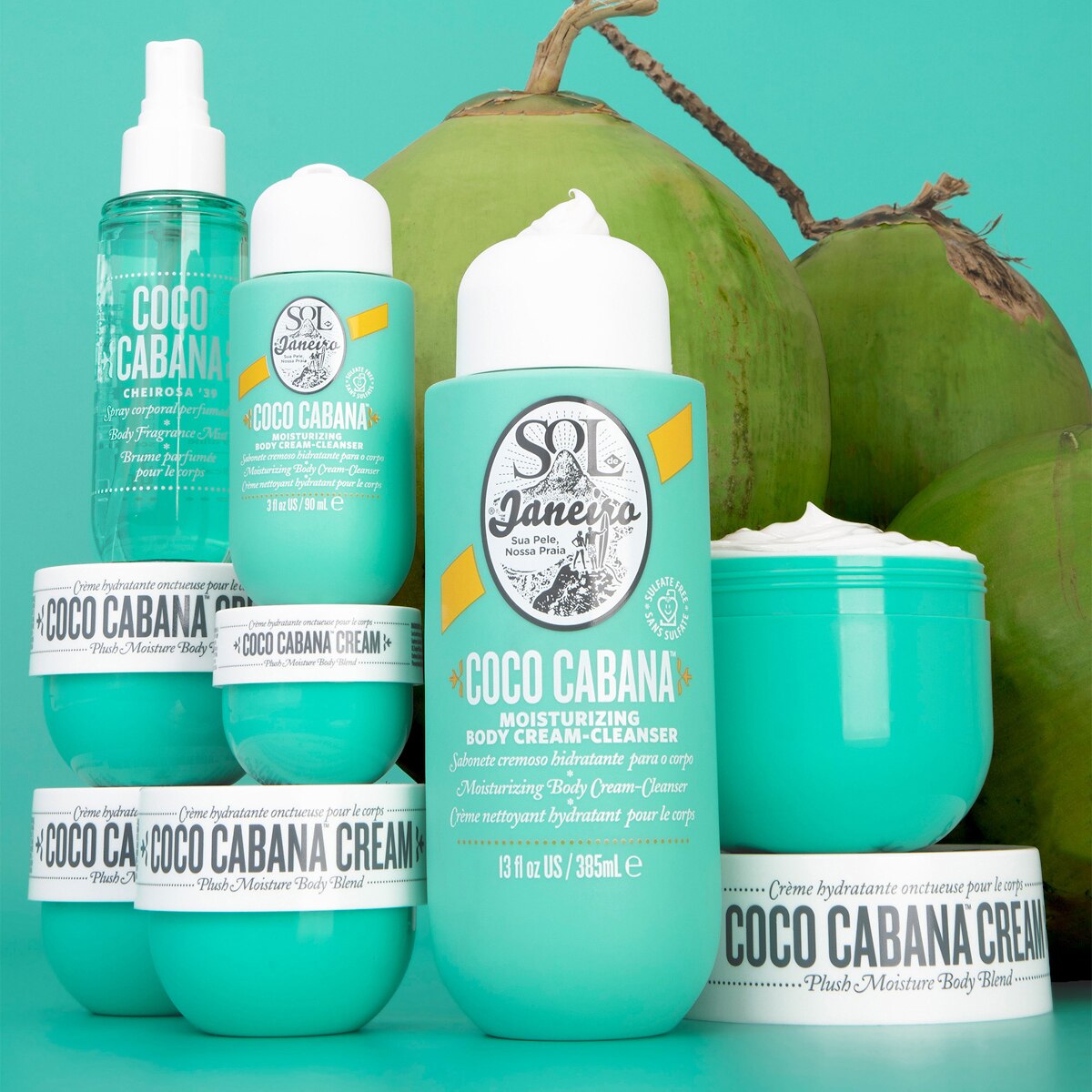 COCO CABANA MOISTURIZING BODY CREAM-CLEANSER