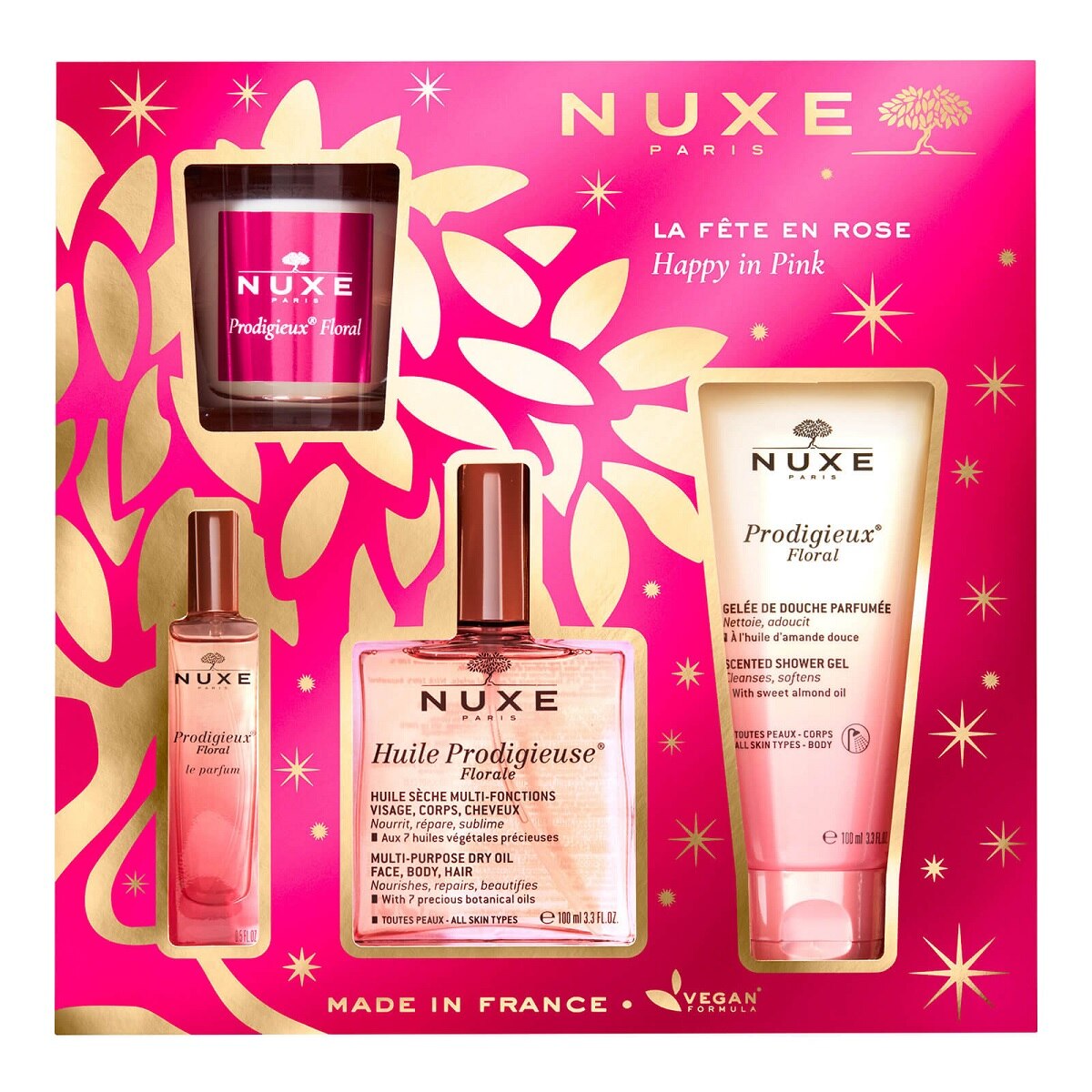 NUXE HUILE PRODIGIEUSE FLORAL HAPPY IN PINK&reg; GIFT SET (SET DE REGALO)