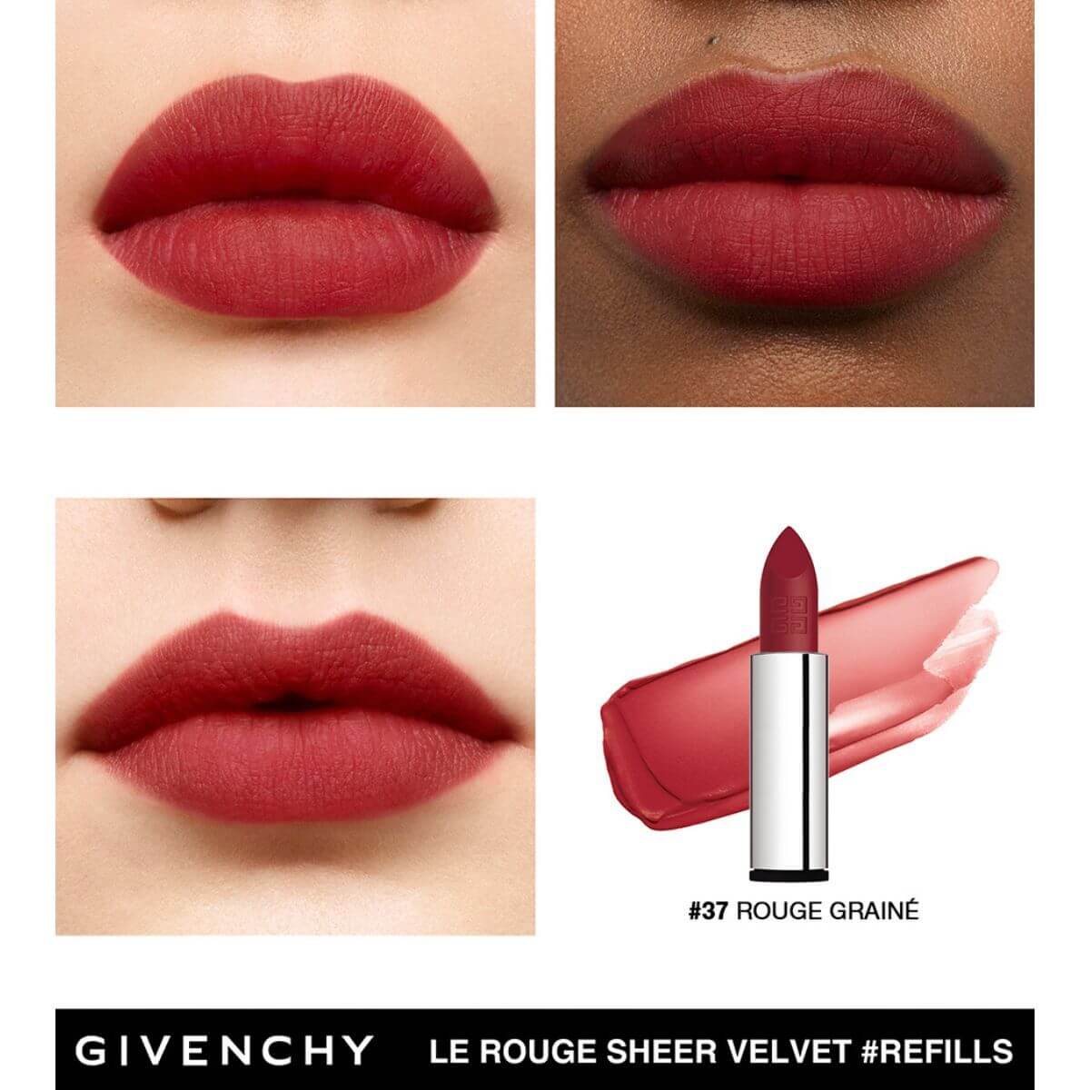 LE ROUGE SHEER VELVET REFILL LIPSTICK DE GIVENCHY (RECARGA DE LABIAL MATE DE EFECTO DIFUMINADO DE LARGA DURACI&Oacute;N)