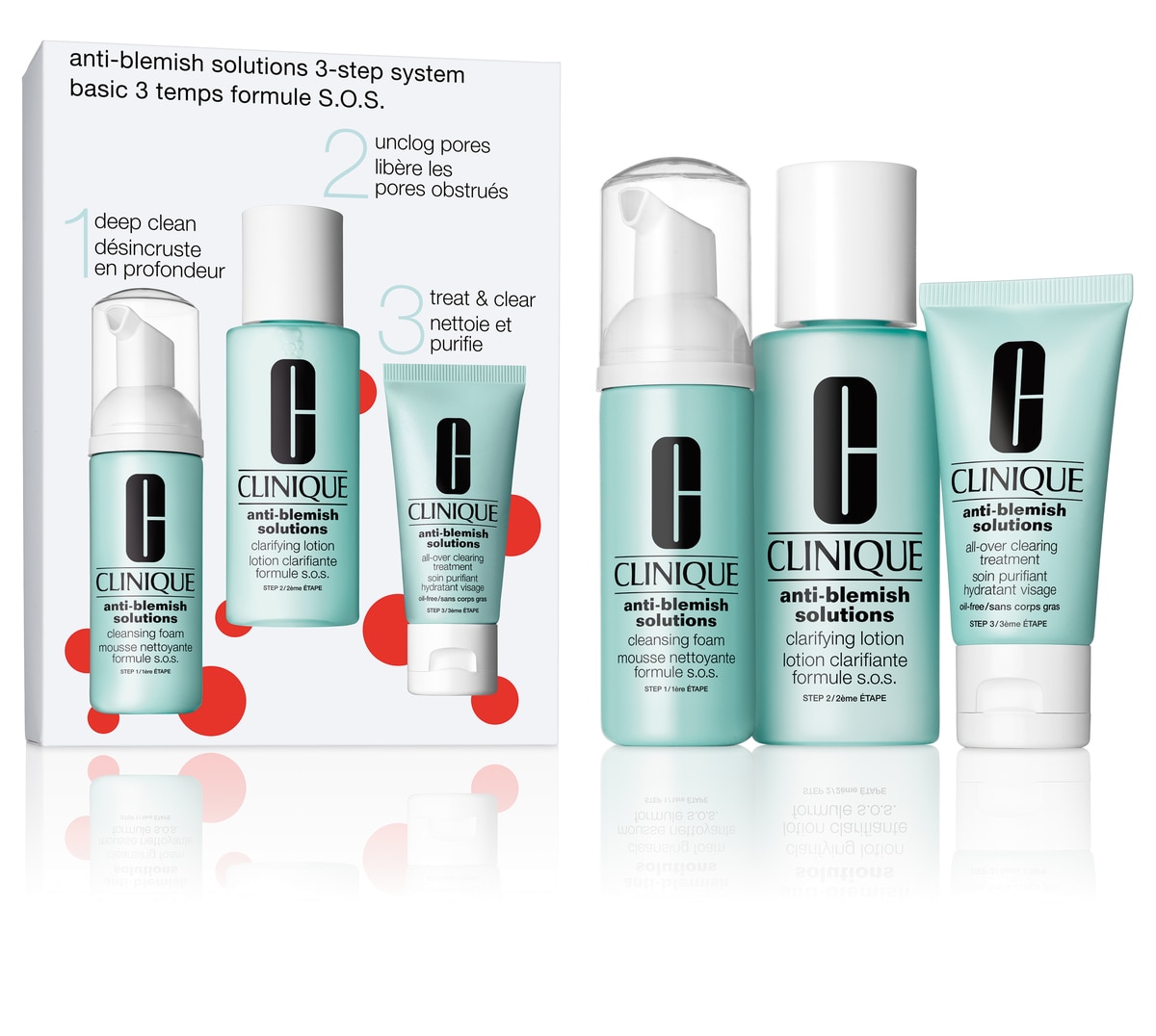 ACNE SOLUTIONS CLEAR SKIN 3 STEP KIT