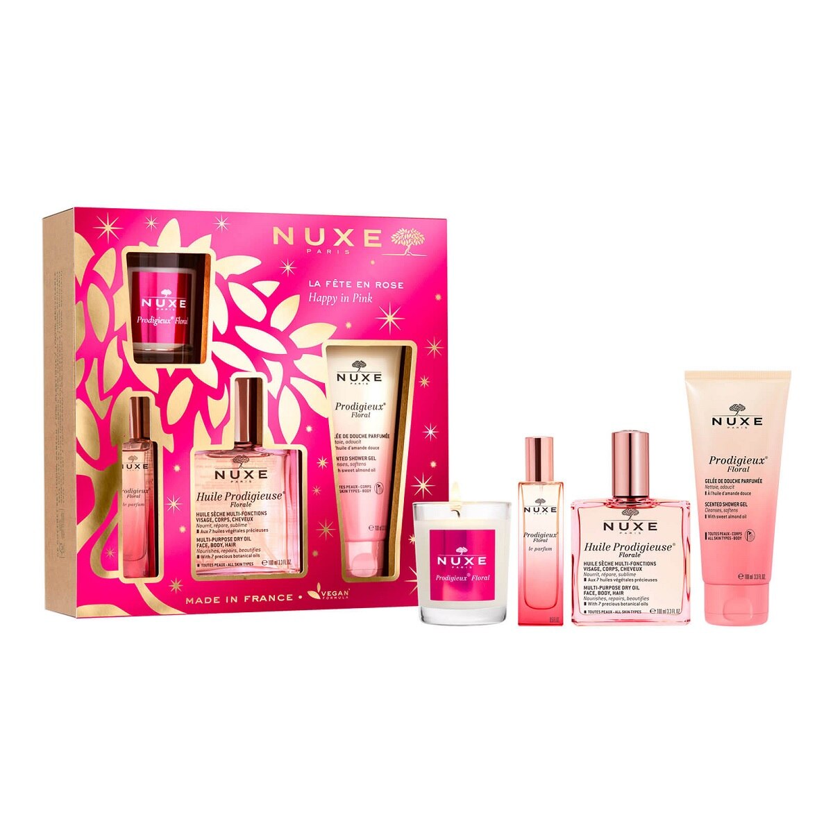 NUXE HUILE PRODIGIEUSE FLORAL HAPPY IN PINK&reg; GIFT SET (SET DE REGALO)