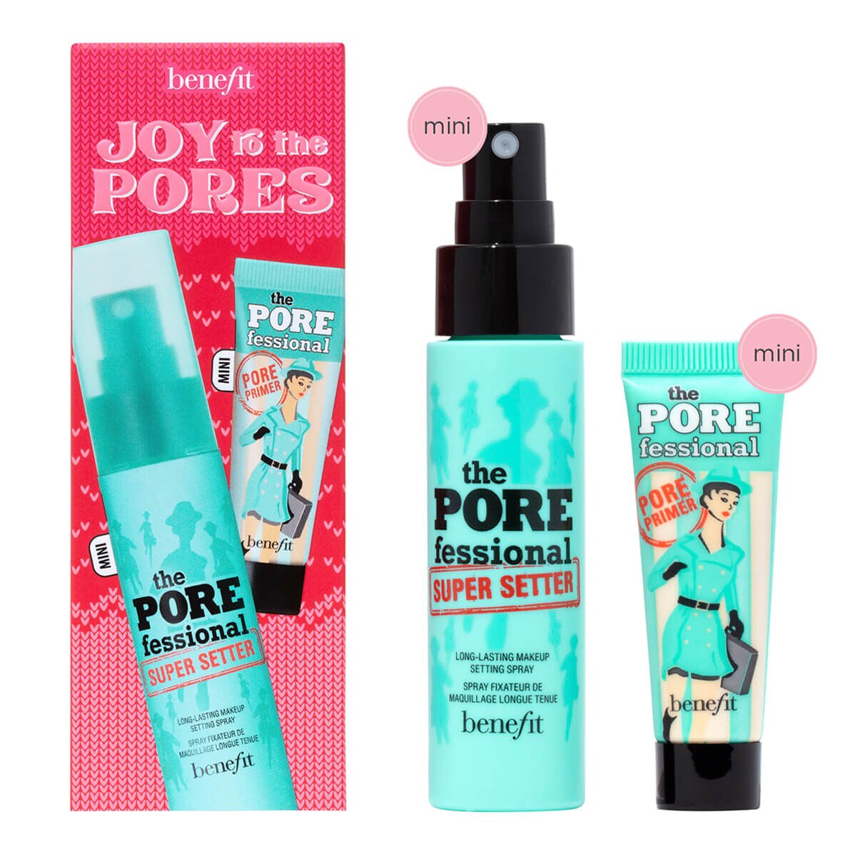JOY TO THE PORES BENEFIT COSMETICS HOLIDAY (SET DE PRIMER Y FIJADOR DE MAQUILLAJE EN SPRAY)